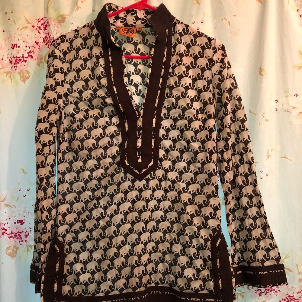 Tory Burch Elephant Print Tunic